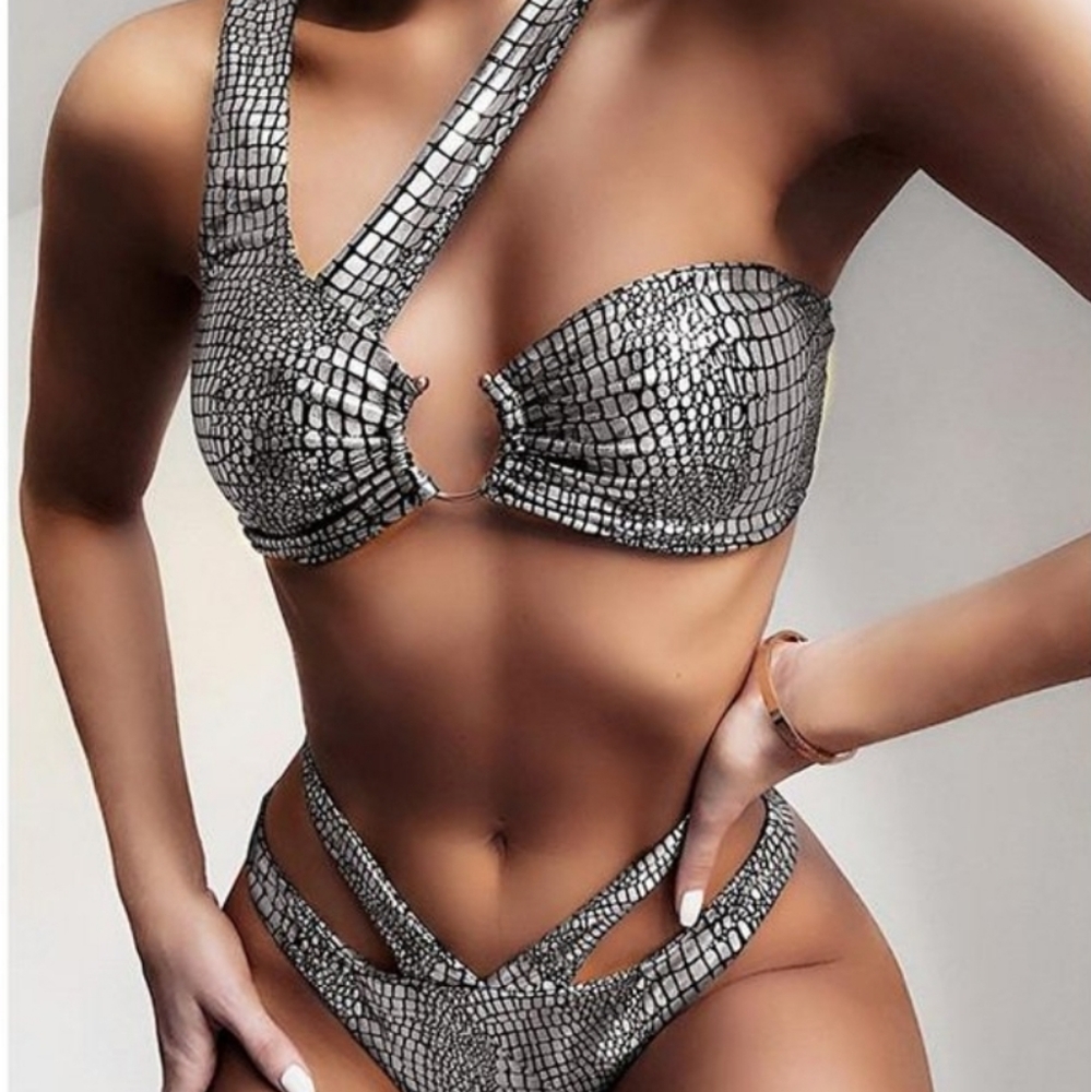 Stylish Gold Bikini Set